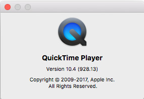 quick time player for mac will not plauy